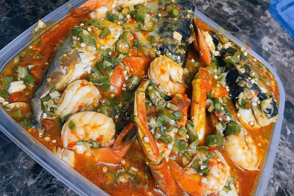 Seafood Okro Soup (without snails) - Momj3kitchen