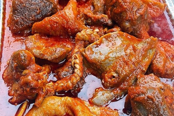 Goat Meat and it's assorted buka stew (half pan)