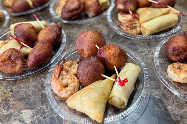 SMALL CHOPS (with shrimps, puff-puff, spring roll and samosa)